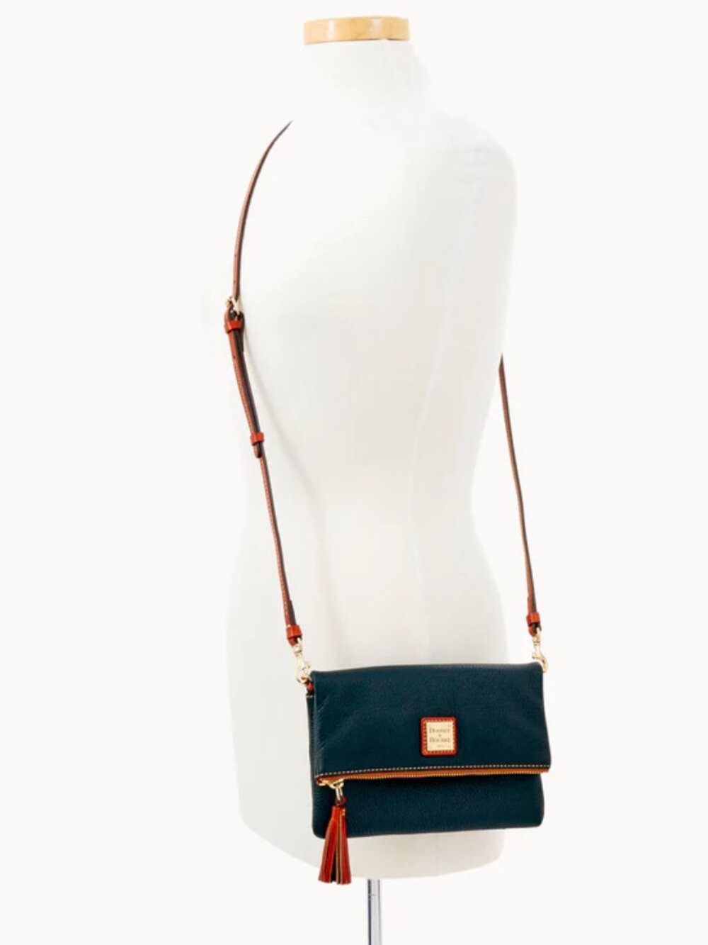 NEW Dooney & Bourke Pebble Grain Foldover Zip Crossbody Leopard - Picture 10 of 10